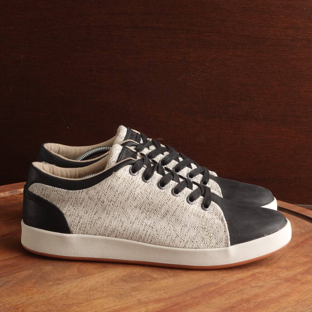 Kodiak Sneakers Womens SZ 9.5 BLK Cream‎ Indra Leather Low Lace Up Casual Shoes